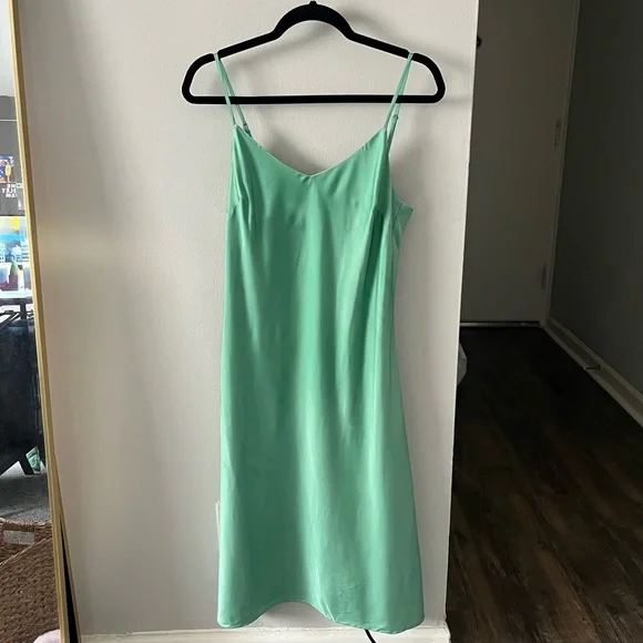 slim fit dress slacks Satin Y-Back Maxi Slip Dress main image 0